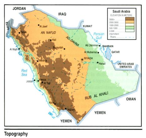 map-saudi-toppography