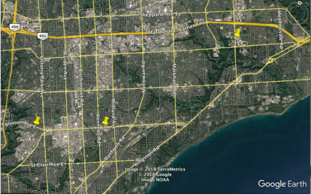 Where Eglinton Crosstown and East LRTs meet hydro corridor.png